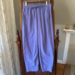 Athleta Arrival Dark Adonis Blue Periwinkle Purple Polyester Ankle Pants Sz 8